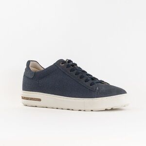 Birkenstock Bend Low Sneakers Midnight Blue Canvas Suede Lace Up Shoes Size 8